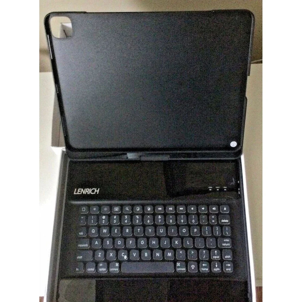 LENRICH Case with Keyboard for Apple iPad Pro 12.9 - Black